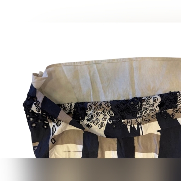 Gold Hawk 100% Silk Overlay Tank Creme/Black/Taupe Size Small - Picture 7 of 8